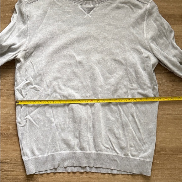 Express Pullover Knit Sweater Men's XL Long Sleeve Gray Medalist Crew Neck - Picture 3 of 5